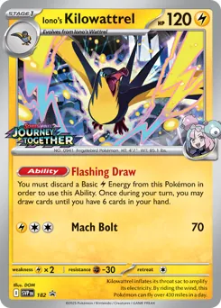 Scarlet & Violet Black Star Promos Iono's Kilowattrel [stamped] Pokémon card